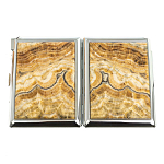 Портсигар с газовой зажигалкой из натурального камня Оникс Stone Cigarettes Cases варинант исполнения - 9 | Loft Concept в Москве