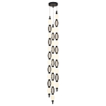 Подвесной светильник светодиодный с белыми сферическими плафонами и декоративными элементами в виде черной сетки HANDLE GRAPE варинант исполнения - 4 | Loft Concept в Москве