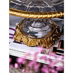 Чаша из прозрачного стекла с бронзовым ободком и фигурками бабочек Eden Garden варинант исполнения - 5 | Loft Concept в Москве