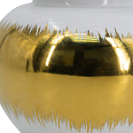 Ваза белая с крышкой и золотистыми фрагментами 24 см Chinoiserie Ceramics варинант исполнения - 3 | Loft Concept в Москве