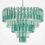 Дизайнерская люстра AQUA Blue Lagoon бирюзовое стекло несколько ярусов варинант исполнения - 1 | Loft Concept в Москве