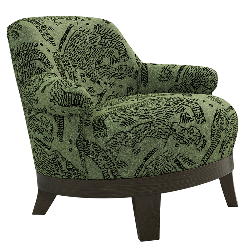 Кресло Turin Green Зеленый Коричневый в Москве | Loft Concept 