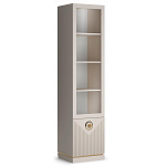 Шкаф-витрина с полками и стеклянной дверкой Satin Furniture варинант исполнения - 1 | Loft Concept в Москве