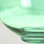 Настольная лампа с шарообразным прозрачным основанием из цветного переработанного стекла и белым цилиндрическим абажуром Elstead Lighting варинант исполнения - 5 | Loft Concept в Москве