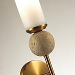 Бра с цилиндрическим матовым плафоном и шаром из камня на металлическом основании Orb Essence варинант исполнения - 10 | Loft Concept в Москве