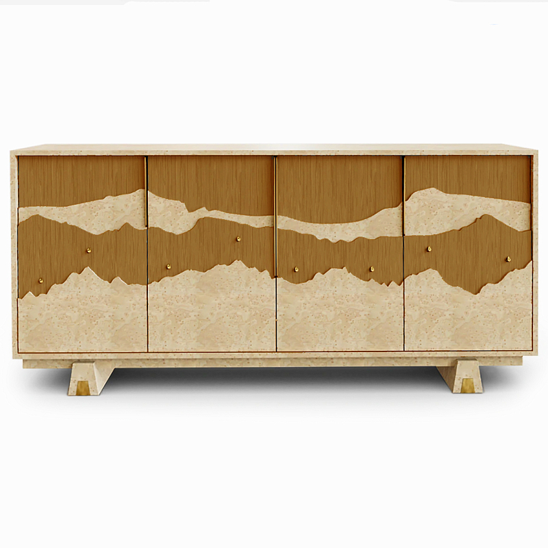 Буфет Okinawa Ginger Large Бежевый Горчичный Золотой в Москве | Loft Concept 