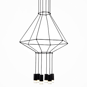 Vibia Wireflow Chandelier 0307 LED Suspension lam 