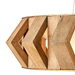 Люстра круглая из толстых деревянных реек Wooden Slats варинант исполнения - 2 | Loft Concept в Москве