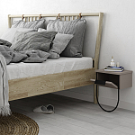 Прикроватная тумба бежево-серого цвета с откидной дверцей NORFOLK NIGHTSTAND LIGHT MOCHA варинант исполнения - 2 | Loft Concept в Москве