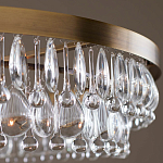 Люстра круглая с подвесками в форме стеклянных капель Glass Rain варинант исполнения - 4 | Loft Concept в Москве