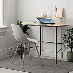 Стол письменный овальной формы с полкой LOUB WORKING TABLE BLACK OAK варинант исполнения - 3 | Loft Concept в Москве