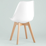 Стул с основой из пластика и мягким сиденьем Arvika White варинант исполнения - 4 | Loft Concept в Москве