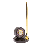 Часы настольные с ручкой из натурального камня Stone Clock варинант исполнения - 5 | Loft Concept в Москве