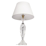 Настольная лампа хрустальная с белым абажуром Diamond Facets варинант исполнения - 2 | Loft Concept в Москве