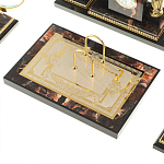 Настольный письменный набор из яшмы и долерита с декором в виде коня Manager Organizer варинант исполнения - 5 | Loft Concept в Москве