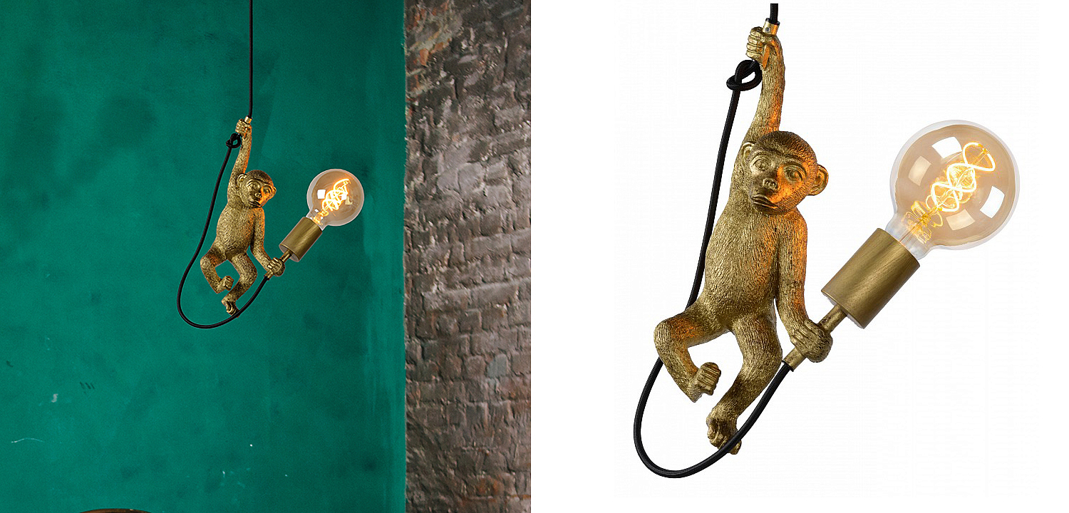 Подвесной светильник Monkey holding a light bulb Подвесной светильник Monkey holding a light bulb - Loft-Concept в Москве