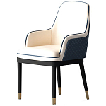 Стул с подлокотниками Helen Chair Dark Blue White варинант исполнения - 1 | Loft Concept в Москве