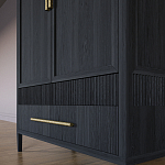 Шкаф платяной Primo с выдвижными ящиками шпон Светлый дуб варинант исполнения - 5 | Loft Concept в Москве