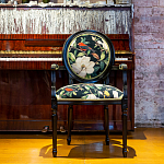 Стул с подлокотниками из натурального бука с изображением птиц и цветов Blooming Birds варинант исполнения - 2 | Loft Concept в Москве