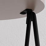 Стол приставной с 2-мя круглыми бежево-серыми столешницами ESSEL LIGHT MOCHA варинант исполнения - 1 | Loft Concept в Москве