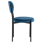 Стул с круглым сиденьем на металлическом основании ALFIE CHAIR Blue варинант исполнения - 5 | Loft Concept в Москве