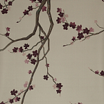 Обои ручная роспись Cherry Tree Special Colourway on Icefield dyed silk варинант исполнения - 1 | Loft Concept в Москве