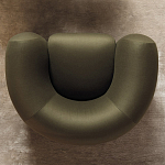 Дизайнерское полукруглое мягкое кресло CINNAMON Armchair варинант исполнения - 2 | Loft Concept в Москве