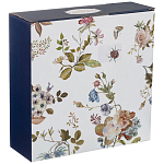 Ваза фарфоровая белая на ножке с рисунком цветов Garden Whisper Porcelain Set  варинант исполнения - 2 | Loft Concept в Москве