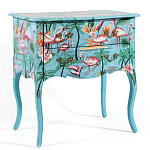 Комод с росписью Розовый фламинго L.XV CHEST OF DRAWERS Flowers with Flamingo варинант исполнения - 1 | Loft Concept в Москве