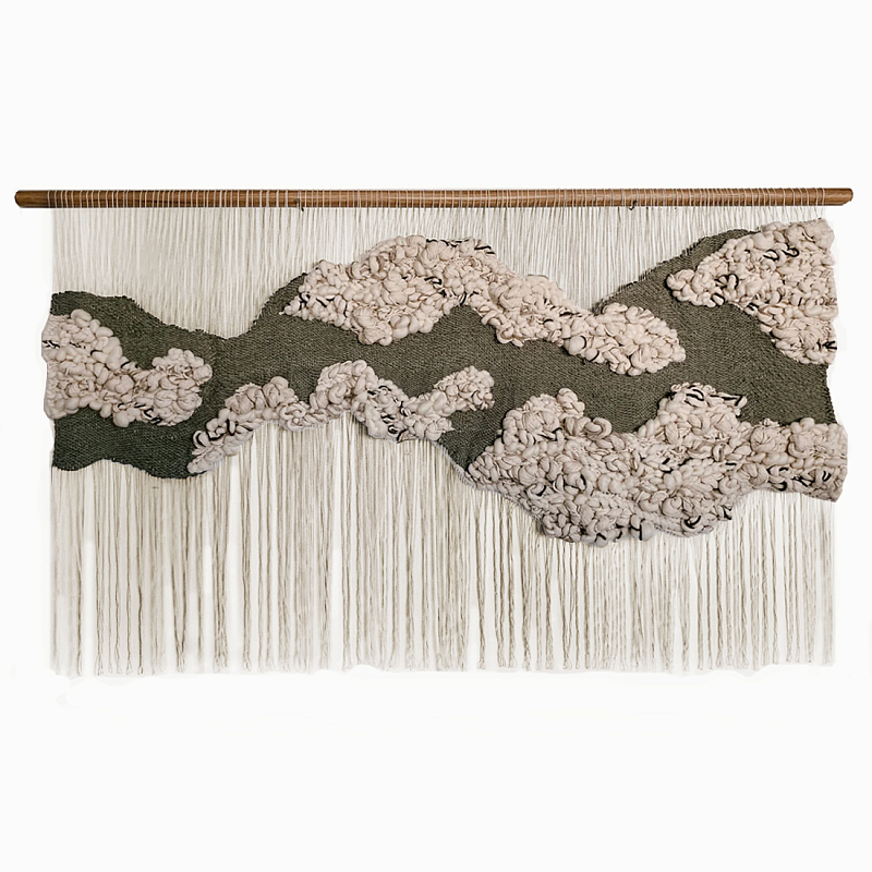 Большой дизайнерский Гобелен Tapestry Misty Morning II Белый Коричневый Большой дизайнерский Гобелен Tapestry Misty Morning II Белый Коричневый в Москве | Loft Concept