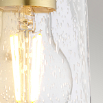 Бра цвета латунь с прозрачным цилиндрическим плафоном из пузырчатого стекла Kichler варинант исполнения - 4 | Loft Concept в Москве