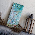 Постер на холсте в стиле шинуазри с изображением сада Chinoiserie Imperial Garden Birds and People Poster варинант исполнения - 4 | Loft Concept в Москве