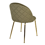 Стул велюровый хаки на золотистых металлических ножках Vendramin Chair варинант исполнения - 3 | Loft Concept в Москве