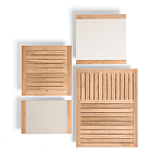 Дизайнерский кофейный стол из дерева с керамической столешницей уличный SWAY Coffee Table варинант исполнения - 2 | Loft Concept в Москве