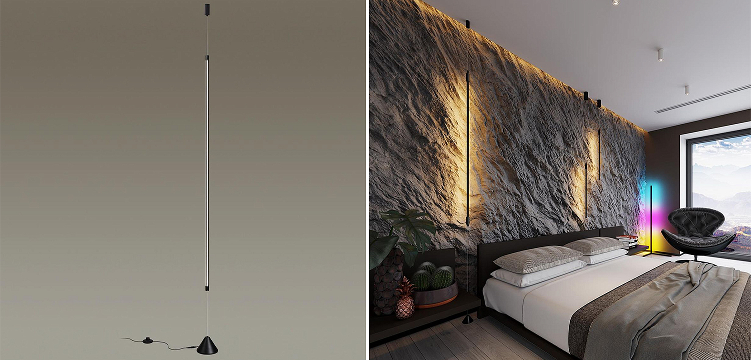 Торшер Trumpet Tube Black Thin Line Торшер Trumpet Tube Black Thin Line - Loft-Concept в Москве