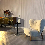 Дизайнерский журнальный стол с основанием в виде черных мраморных бусин Mybimus варинант исполнения - 2 | Loft Concept в Москве