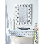 Прямоугольное зеркало с инкрустацией раковинами устриц Mother оf Pearl Facets варинант исполнения - 5 | Loft Concept в Москве