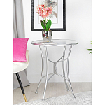 Столик приставной с круглой столешницей на серебристом основании Scenical Table варинант исполнения - 4 | Loft Concept в Москве