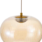 Подвесной светильник с янтарным рифленым стеклянным плафоном Ferm Living варинант исполнения - 4 | Loft Concept в Москве