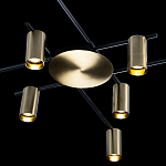 Потолочный светильник с 10-ю цилиндрическими плафонами цвета латунь TRIBES CHANDELIER варинант исполнения - 3 | Loft Concept в Москве