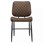 Стул с темно-коричневой обивкой из экокожи Benderson варинант исполнения - 1 | Loft Concept в Москве