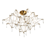 Потолочный светильник с тонкой металлической конструкцией цвета золото Quasar варинант исполнения - 2 | Loft Concept в Москве