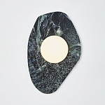 Бра с каменным основанием и плафоном из стекла Amazon Green Shaw Marble Lighting варинант исполнения - 2 | Loft Concept в Москве