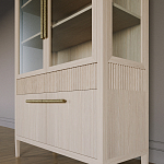 Витрина Primo со стеклянными фасадами и буфетом шпон Светлый дуб варинант исполнения - 6 | Loft Concept в Москве