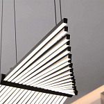 Люстра в виде распахнутых крыльев из тонких металлических планок Flight of Freedom варинант исполнения - 10 | Loft Concept в Москве