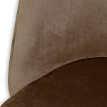 Барный стул со спинкой на 4-х деревянных ножках Коричневый Велюр Vendramin Chair  варинант исполнения - 3 | Loft Concept в Москве