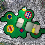 Дизайнерское разноцветное кресло на металлическом каркасе с подставкой для ног Poltronova Plasma Armchair варинант исполнения - 16 | Loft Concept в Москве