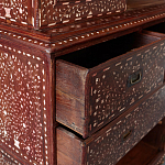 Буфет из массива тика инкрустированный костью Wooden Bone Inlay Mirror Cupboard варинант исполнения - 2 | Loft Concept в Москве