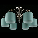 Люстра потолочная Nikoletta с бирюзовым плафоном варинант исполнения - 2 | Loft Concept в Москве