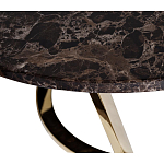 Стол журнальный коричневый на золотом основании Symphony of the Earth варинант исполнения - 1 | Loft Concept в Москве